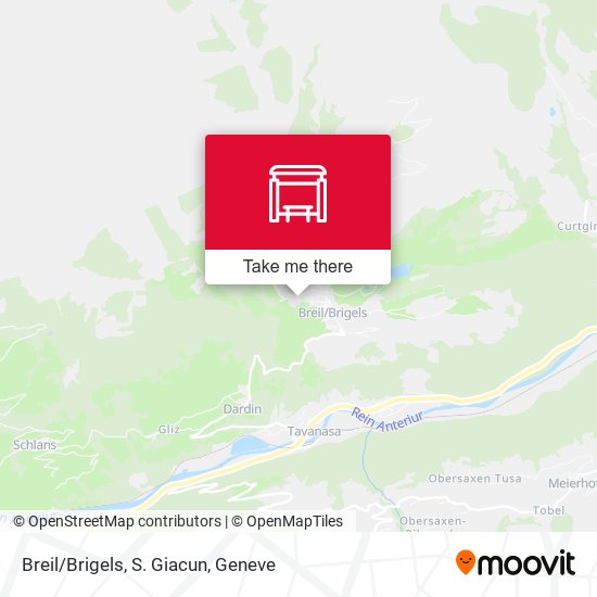 Breil/Brigels, S. Giacun map