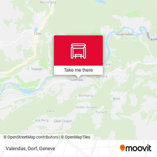 Valendas, Dorf map