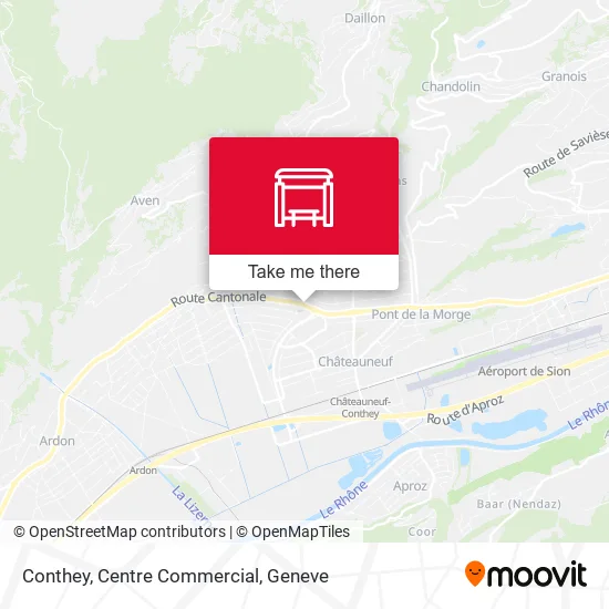Conthey, Centre Commercial map