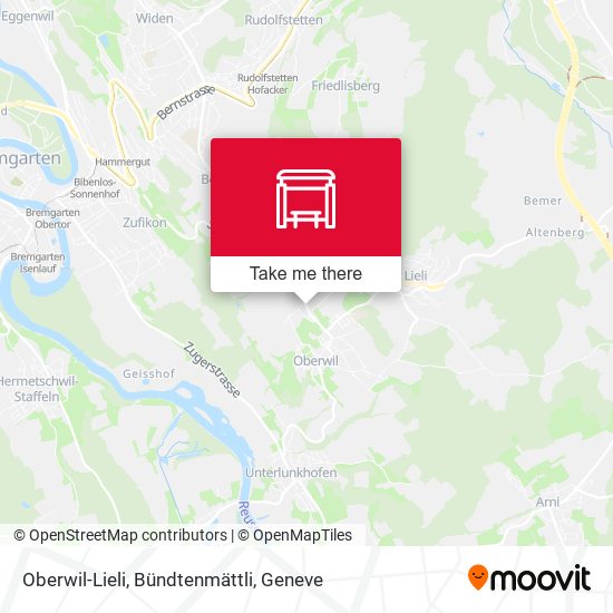 Oberwil-Lieli, Bündtenmättli Karte