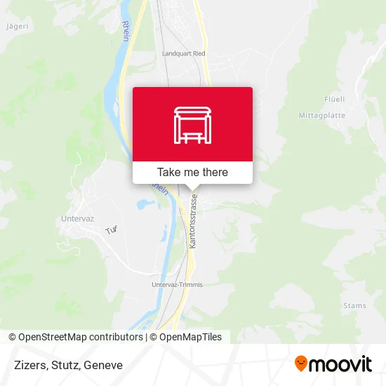 Zizers, Stutz map