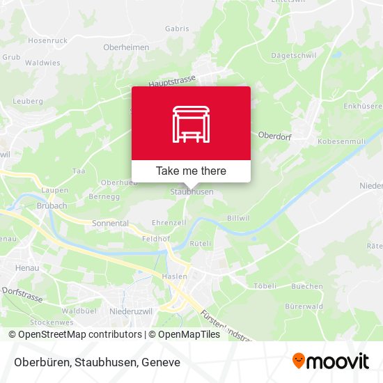 Oberbüren, Staubhusen map