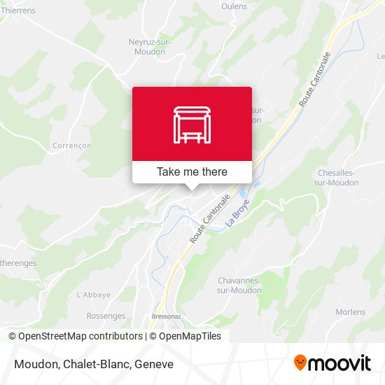 Moudon, Chalet-Blanc map