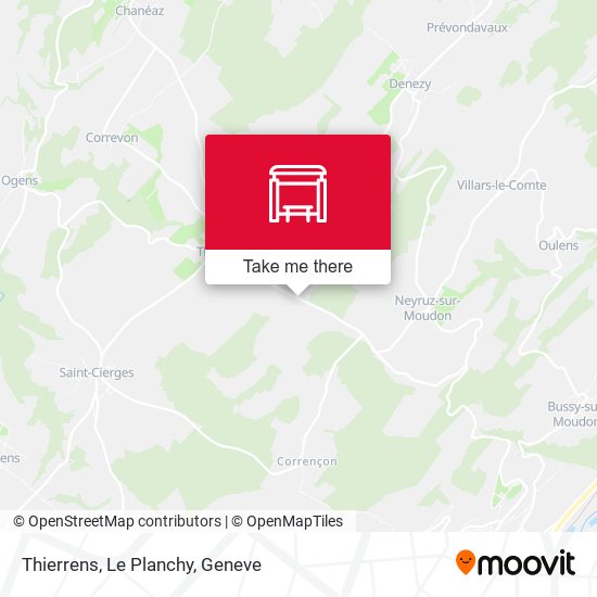 Thierrens, Le Planchy map