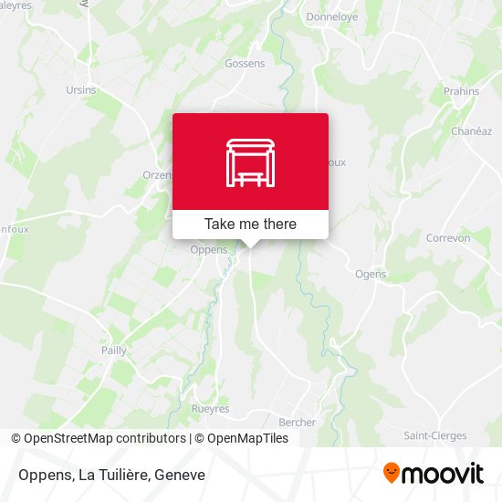 Oppens, La Tuilière map