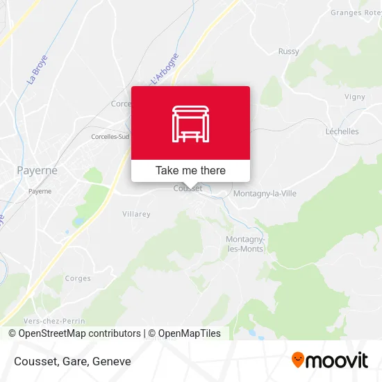 Cousset, Gare map