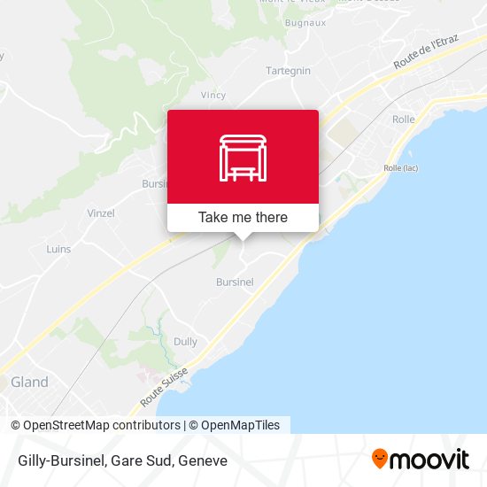 Gilly-Bursinel, Gare Sud map