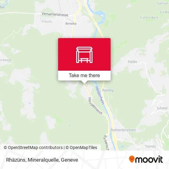 Rhäzüns, Mineralquelle map