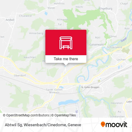 Abtwil Sg, Wiesenbach/Cinedome map