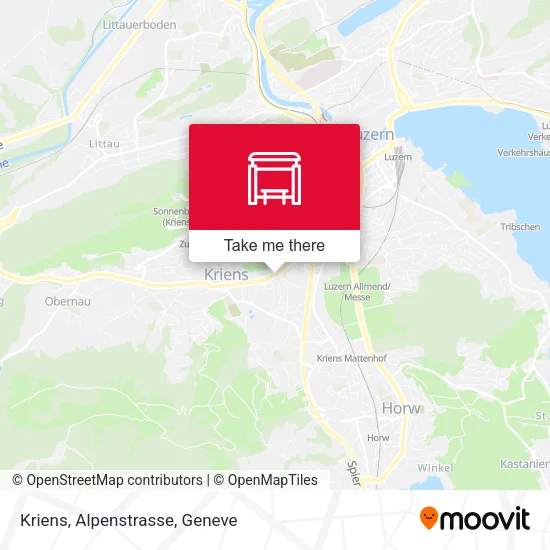 Kriens, Alpenstrasse map