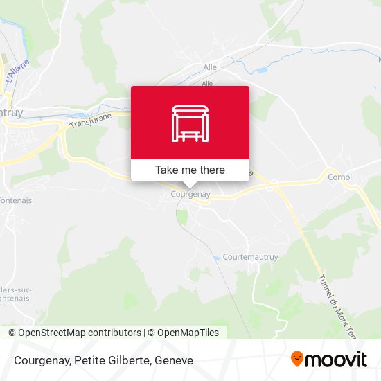 Courgenay, Petite Gilberte map