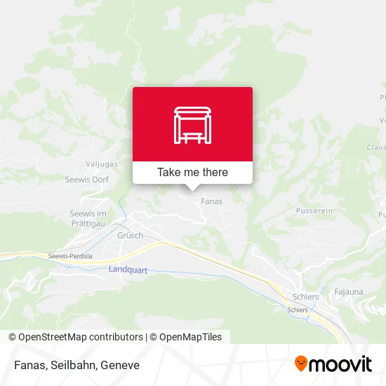 Fanas, Seilbahn map