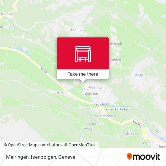 Meiringen, Isenbolgen map