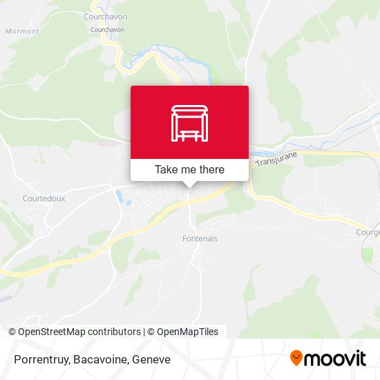 Porrentruy, Bacavoine map