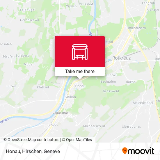 Honau, Hirschen map
