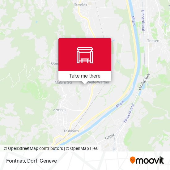 Fontnas, Dorf map