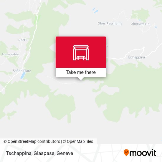Tschappina, Glaspass map