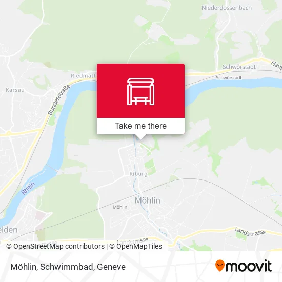 Möhlin, Schwimmbad map