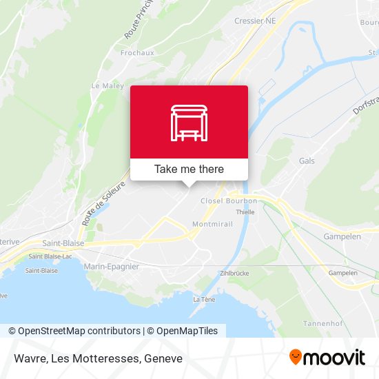 Wavre, Les Motteresses map