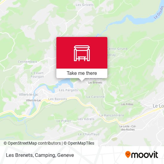 Les Brenets, Camping map