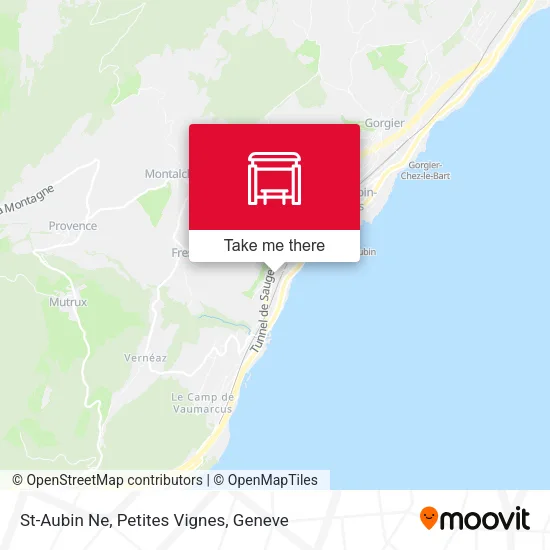 St-Aubin Ne, Petites Vignes map