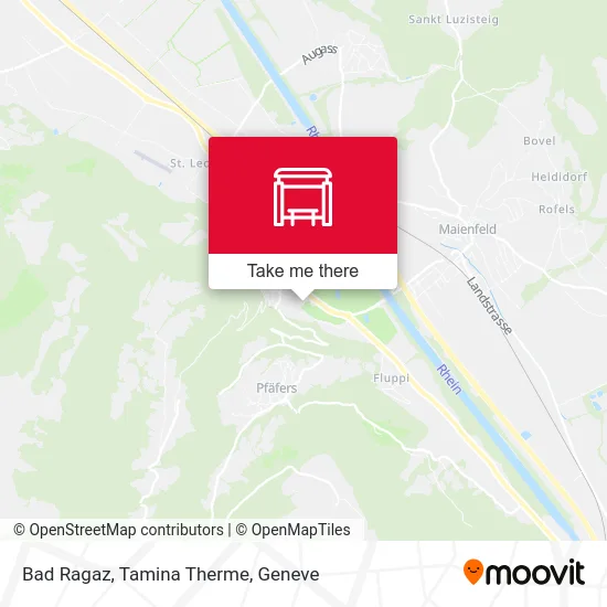 Bad Ragaz, Tamina Therme map
