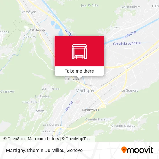 Martigny, Chemin Du Milieu map