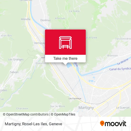Martigny, Rosel-Les Iles map
