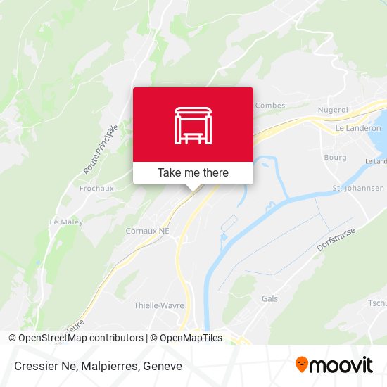Cressier Ne, Malpierres map
