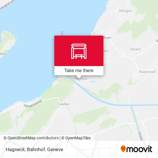 Hagneck, Bahnhof map