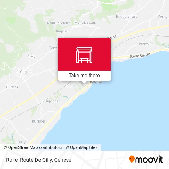 Rolle, Route De Gilly map