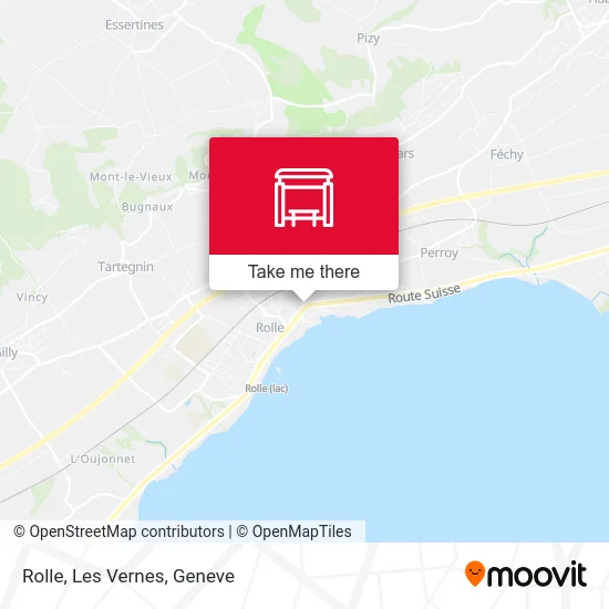 Rolle, Les Vernes map