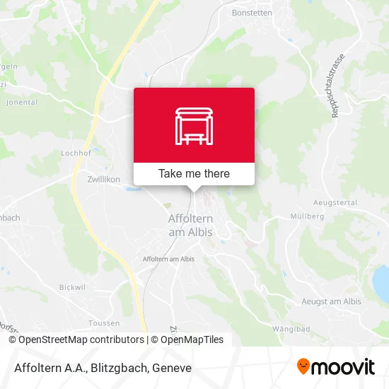 Affoltern A.A., Blitzgbach map