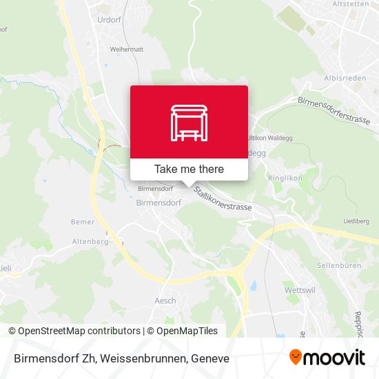 Birmensdorf Zh, Weissenbrunnen map