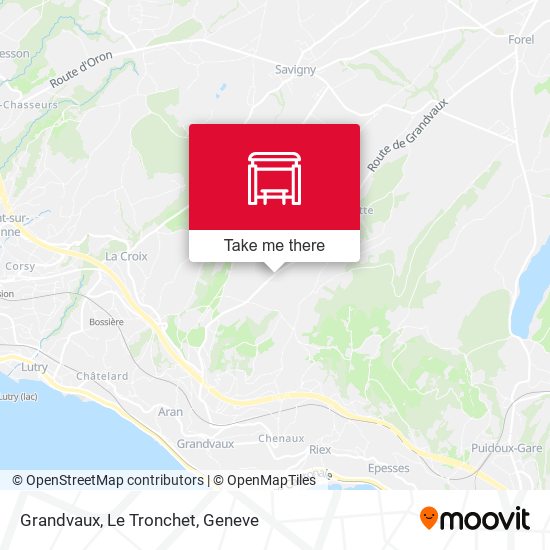 Grandvaux, Le Tronchet map