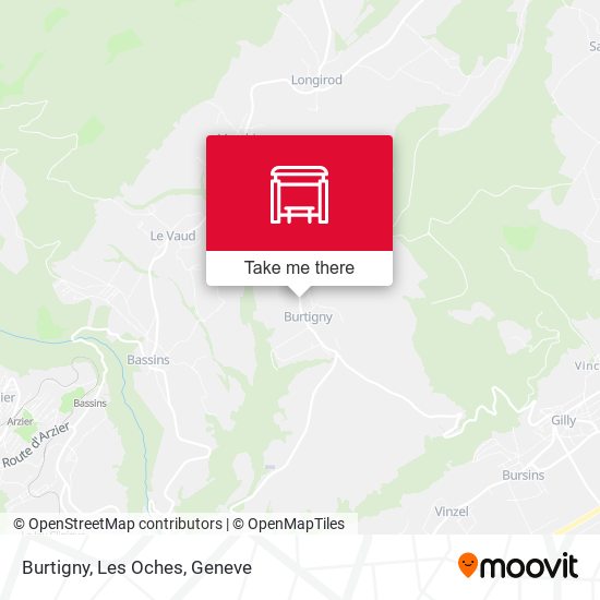 Burtigny, Les Oches map