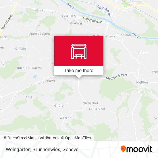 Weingarten, Brunnenwies map