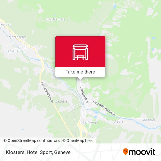 Klosters, Hotel Sport Karte
