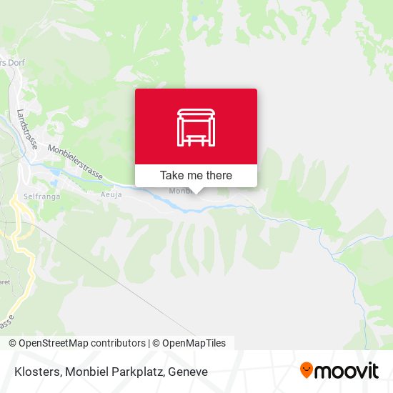 Klosters, Monbiel Parkplatz map