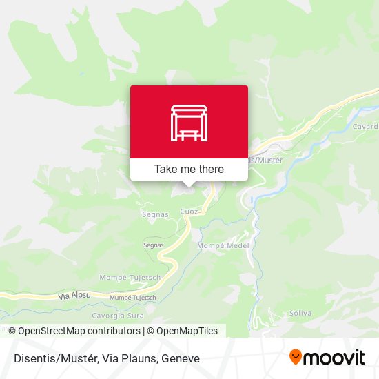 Disentis/Mustér, Via Plauns map