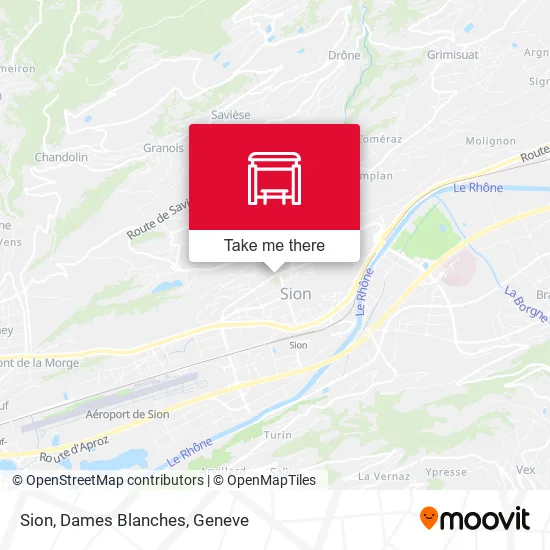 Sion, Dames Blanches map