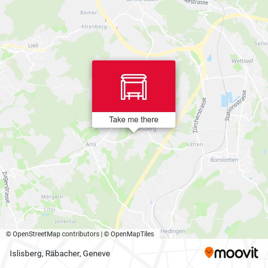 Islisberg, Räbacher map