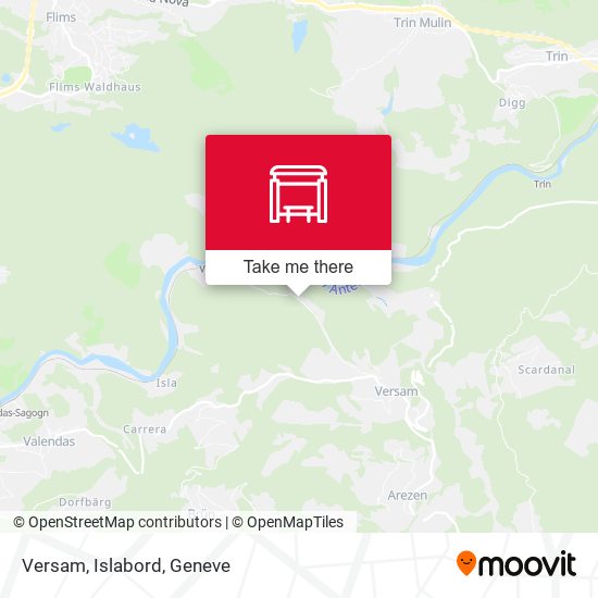 Versam, Islabord map