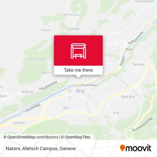 Naters, Aletsch Campus map