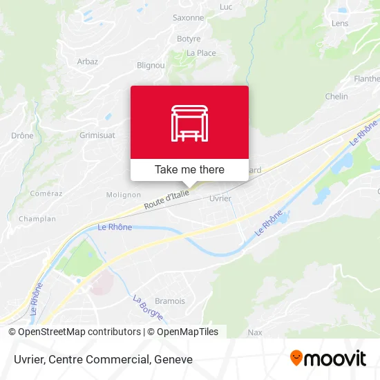 Uvrier, Centre Commercial map