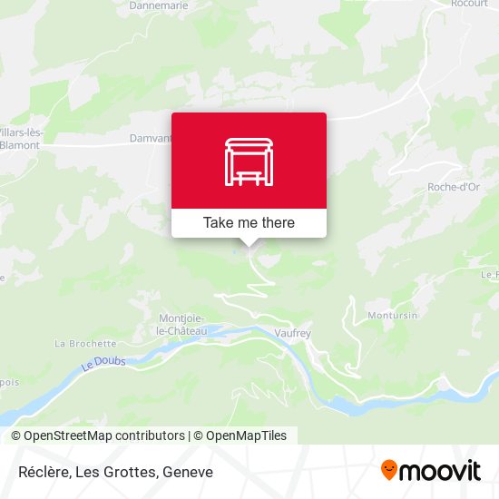 Réclère, Les Grottes map