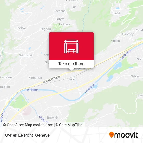 Uvrier, Le Pont map