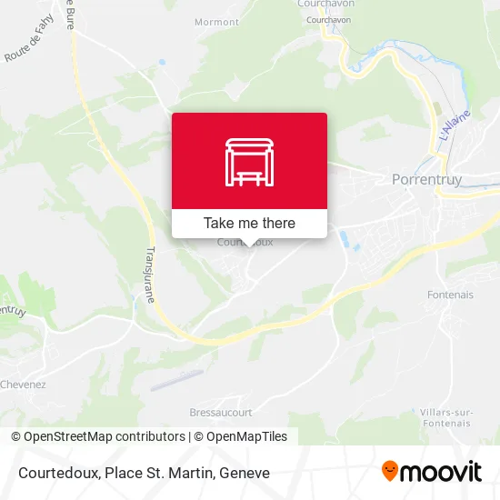 Courtedoux, Place St. Martin map