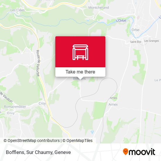 Bofflens, Sur Chaumy map
