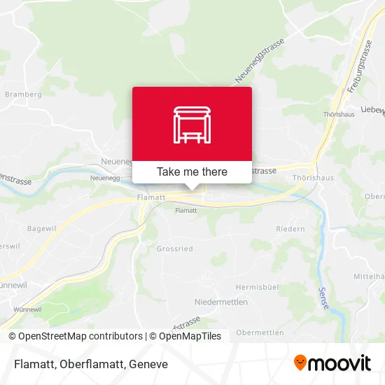 Flamatt, Oberflamatt map